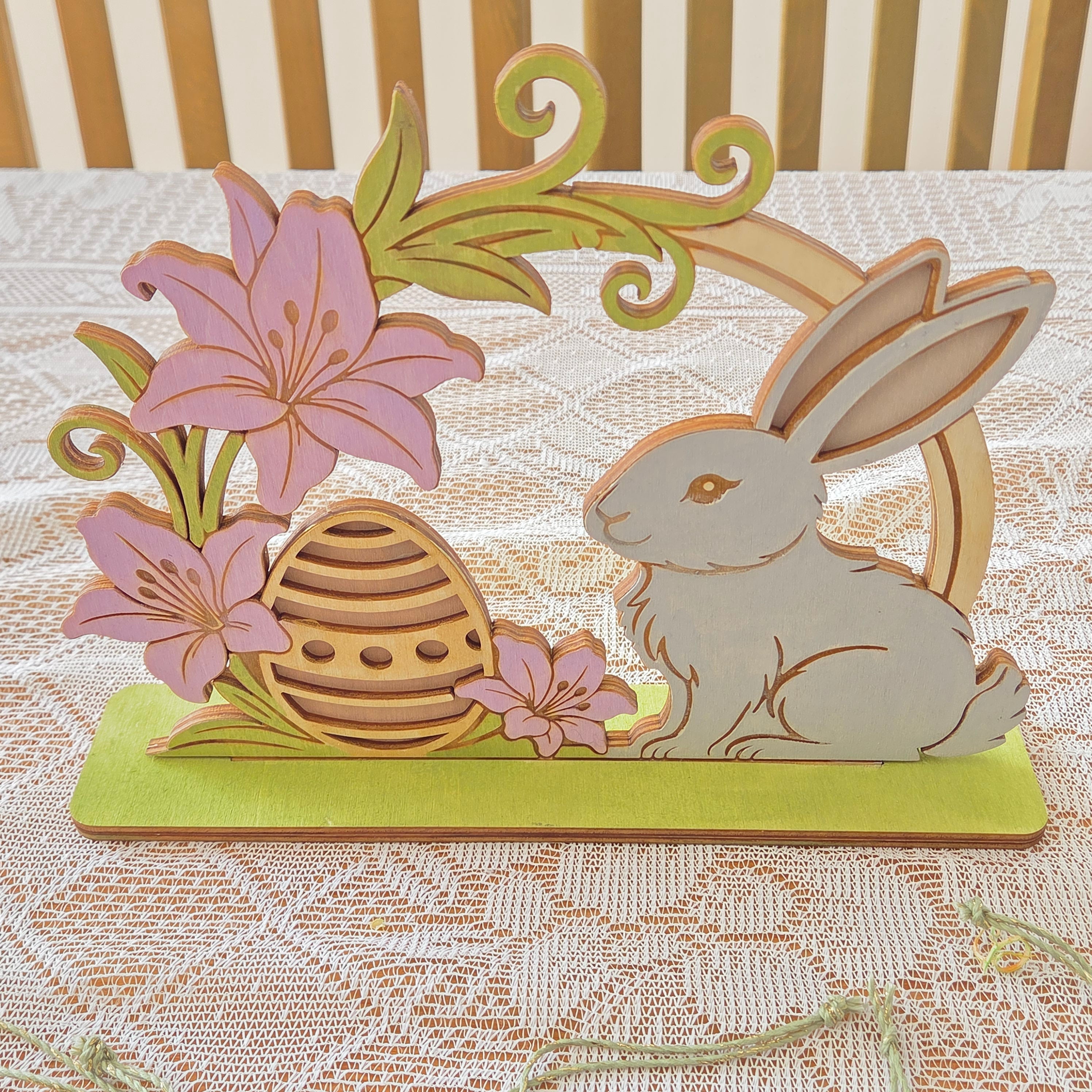 Easter Bunny with Lily and Egg