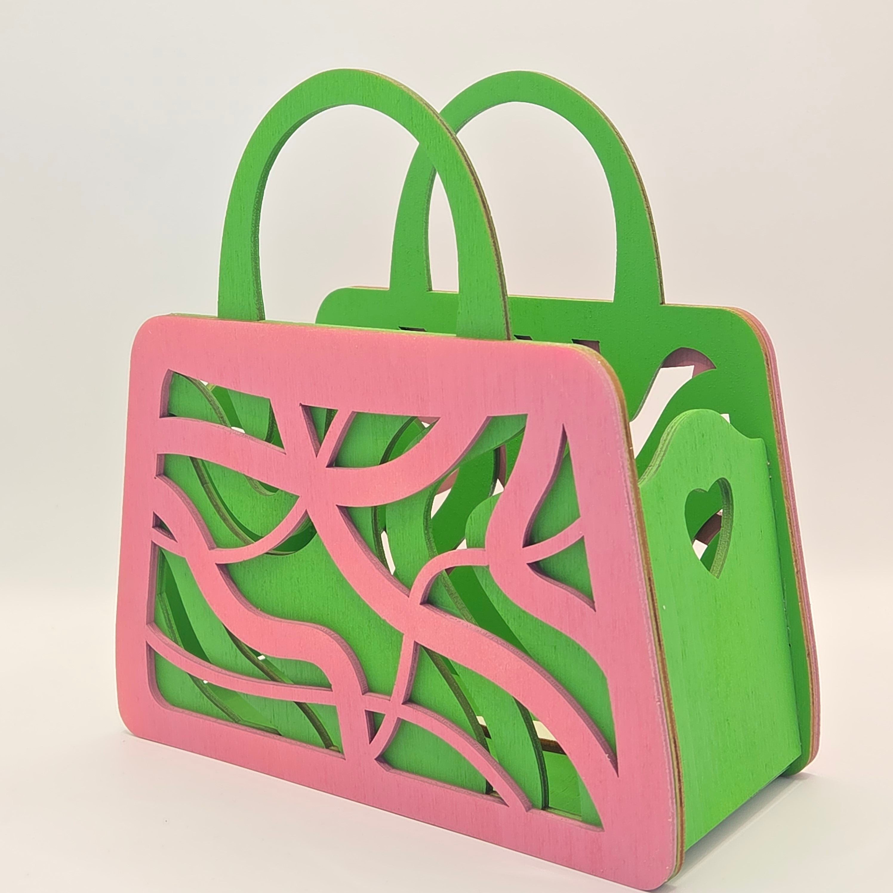 Dekorativna košara – roza zelena