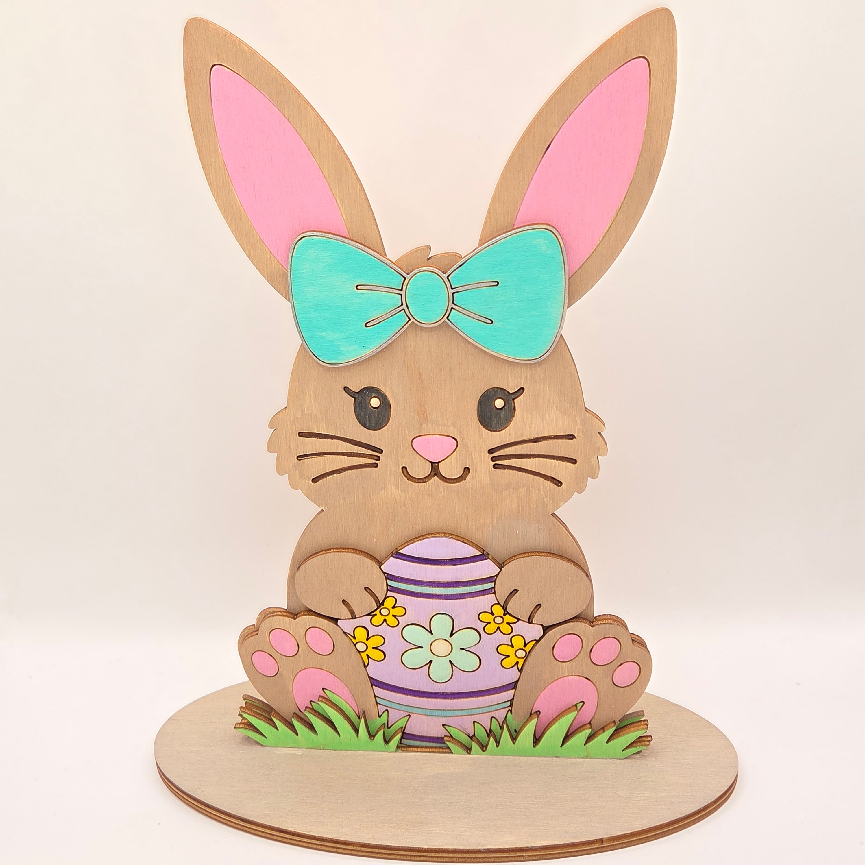 Häschen mit Ei - rosa