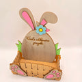 Lesena velikonočna košarica z zajčkom