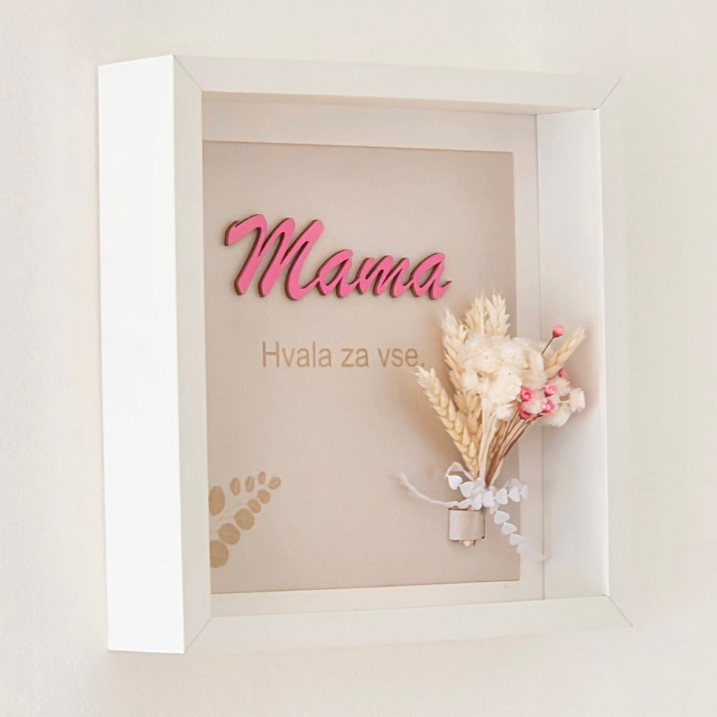 Personaliziran okvir s suhim cvetjem