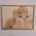 Graviertes Foto auf Holz 30 x 40 cm