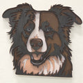 Border Collie mandala – lesena stenska dekoracija